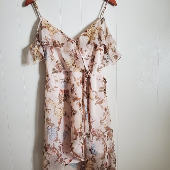 Soft pink floral boho dress BOG Collective size S - Picture 1 of 3